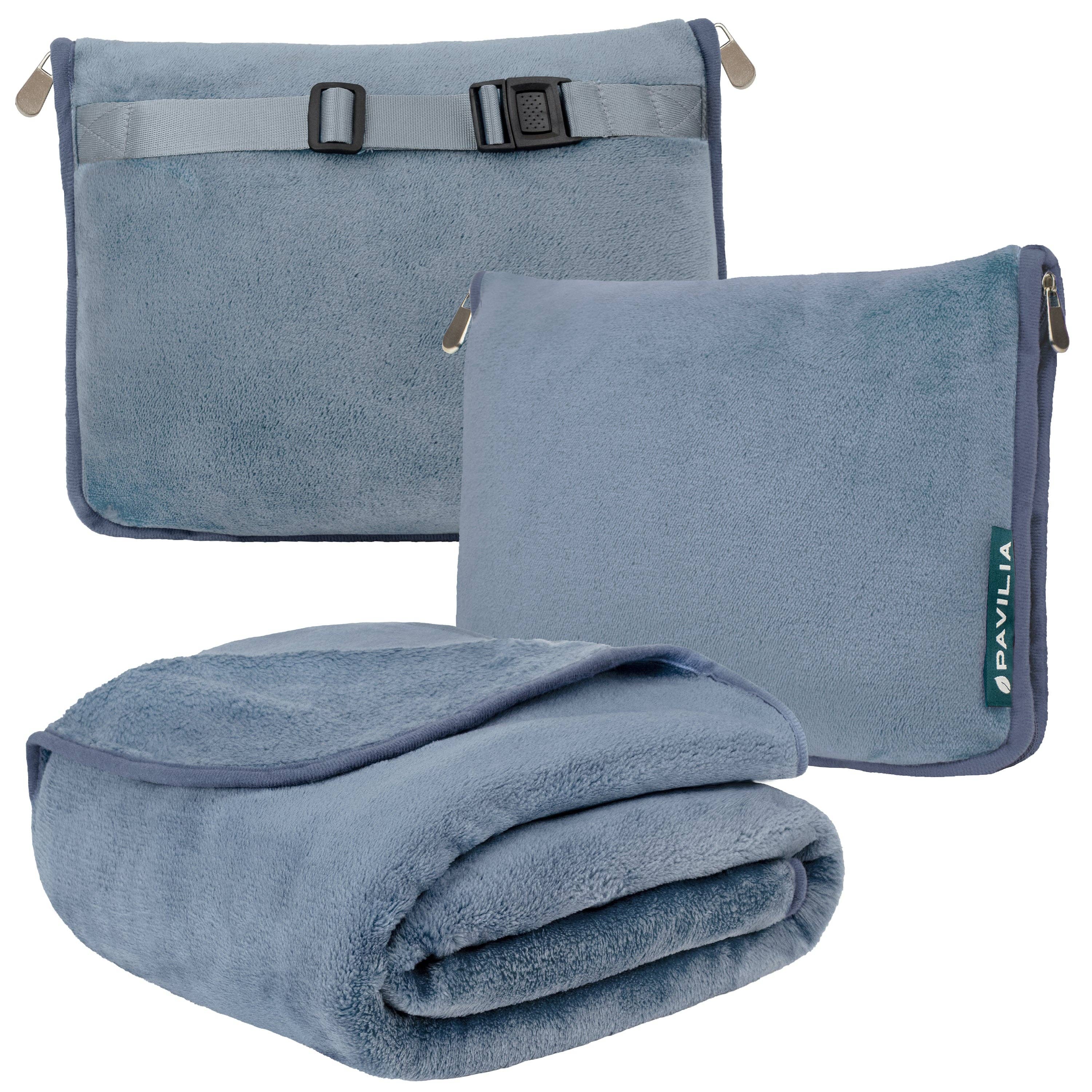 Pavilia - Venta al por mayor Mantas de viaje - Manta de viaje de felpa premium con almohada61