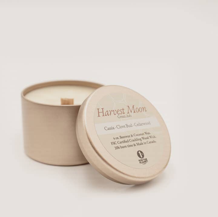 Boîte de voyage en étain or rose 4 oz - Lune des moissons pour la vente par Green Ash Decor