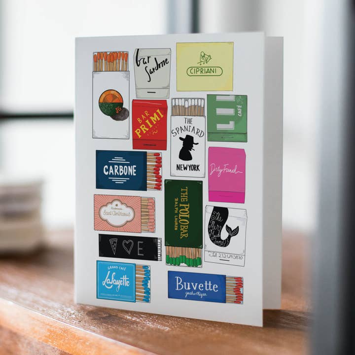 Cartão de felicitações Matchbook por atacado de Cute Salute