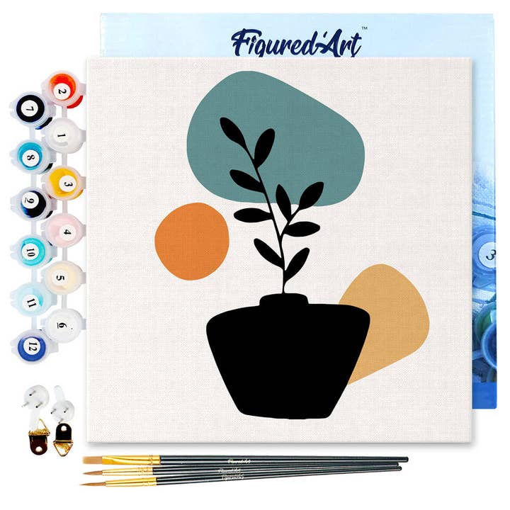 Mini Paint by numbers Abstract Plant Pot Set 3 of 3 framed and other Purchase Wholesale mini paint pots. Free Returns & Net 60 Terms on Faire trending on Faire.