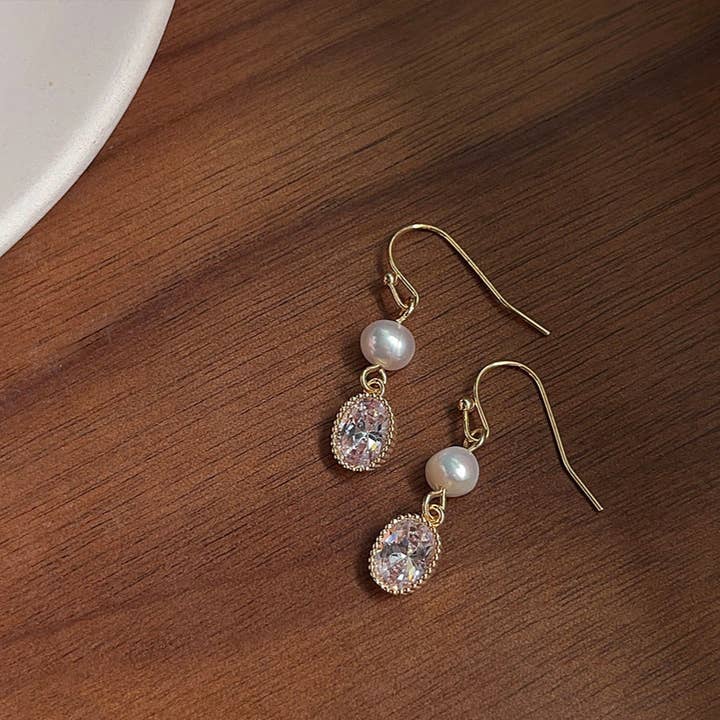 Katinki - Wholesale Dangle earrings - Pearl and Crystal Drop Dangle Earrings1