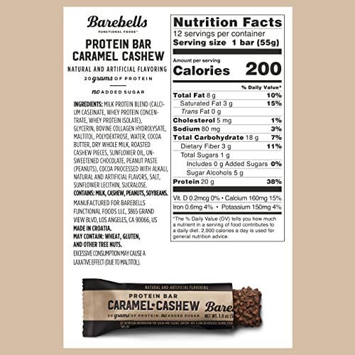 Shop The King - Wholesale Snack bar - Barebells Caramel Cashew Bar 12 Per Box5