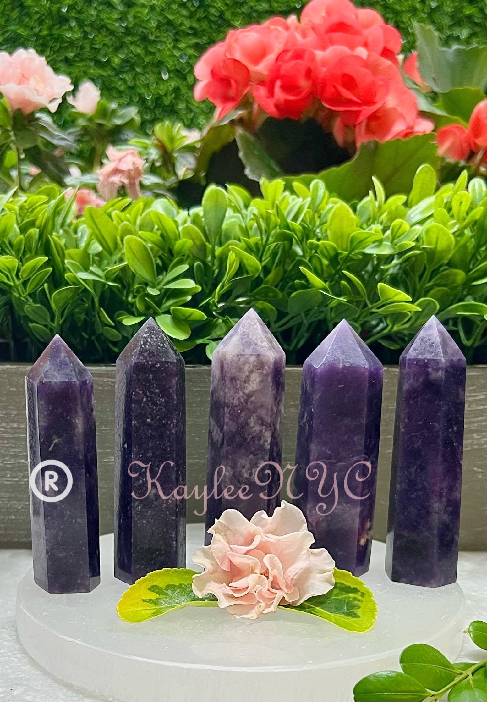 KayleeNYC - Wholesale Spiritual Stone/Crystal - Wholesale Lot 1 lb Natural Lepidolite Tower Obelisk Point Wand Crystal Energy Healing0