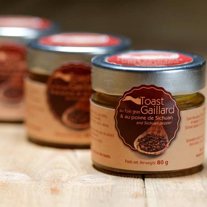Torrada Gaillard, pasta de foie gras, pimenta Sichuan 80 g por atacado de La Combe de Job