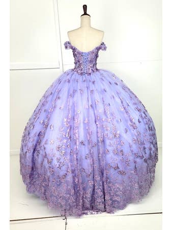 Chicas - Wholesale Gown - Women's - Glitter and Sequin Butterfly Quinceanera Dress CHF3103