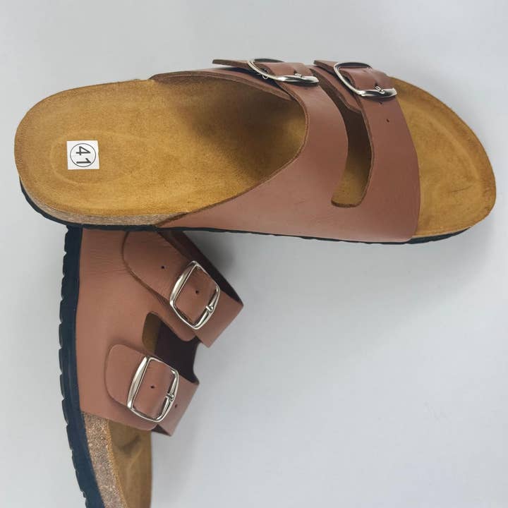 HandmadeBestSeller - Wholesale Sandals - Women's - Leather Buckle Sandals – Handmade Comfort Slides4