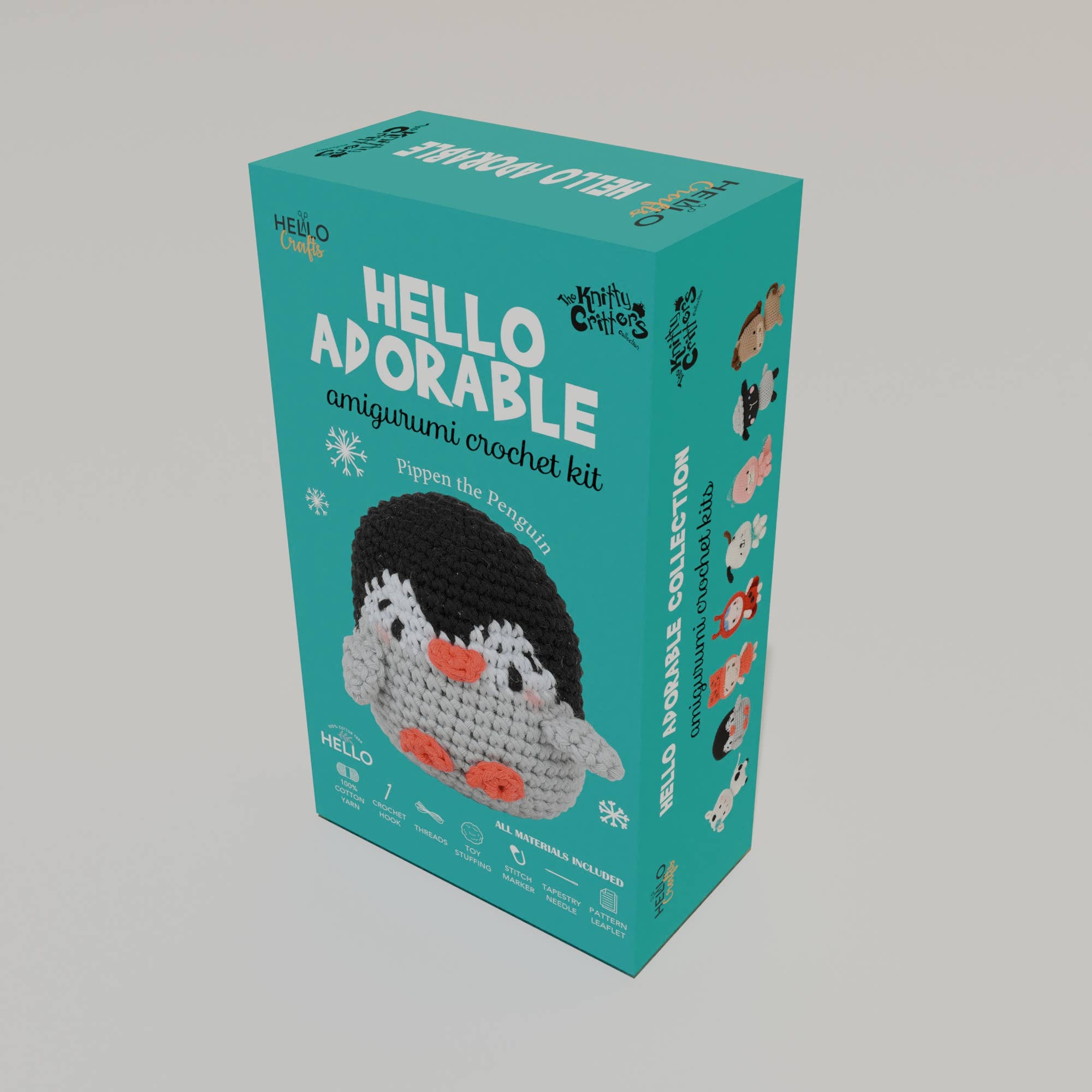Creative World of Crafts - Wholesale Knitting/Crochet Supplies - Knitty Critters Hello Adorable - Pippen The Penguin2