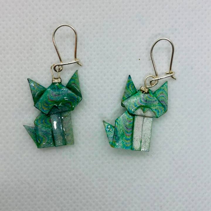 L'éco maison décoration - Wholesale Dangle Earrings - Origami cat earrings5
