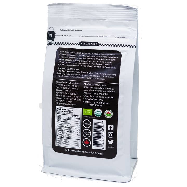 Wild Mountain Chocolate - Wholesale Hot Cocoa Mix/Kit - Organic Caffe Mocha Drinking Chocolate1