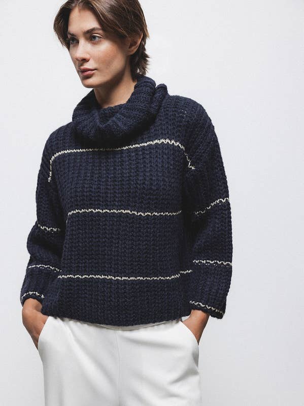 Gestreifter Strickpullover (437431-47) für den Großhandel von Lanidor