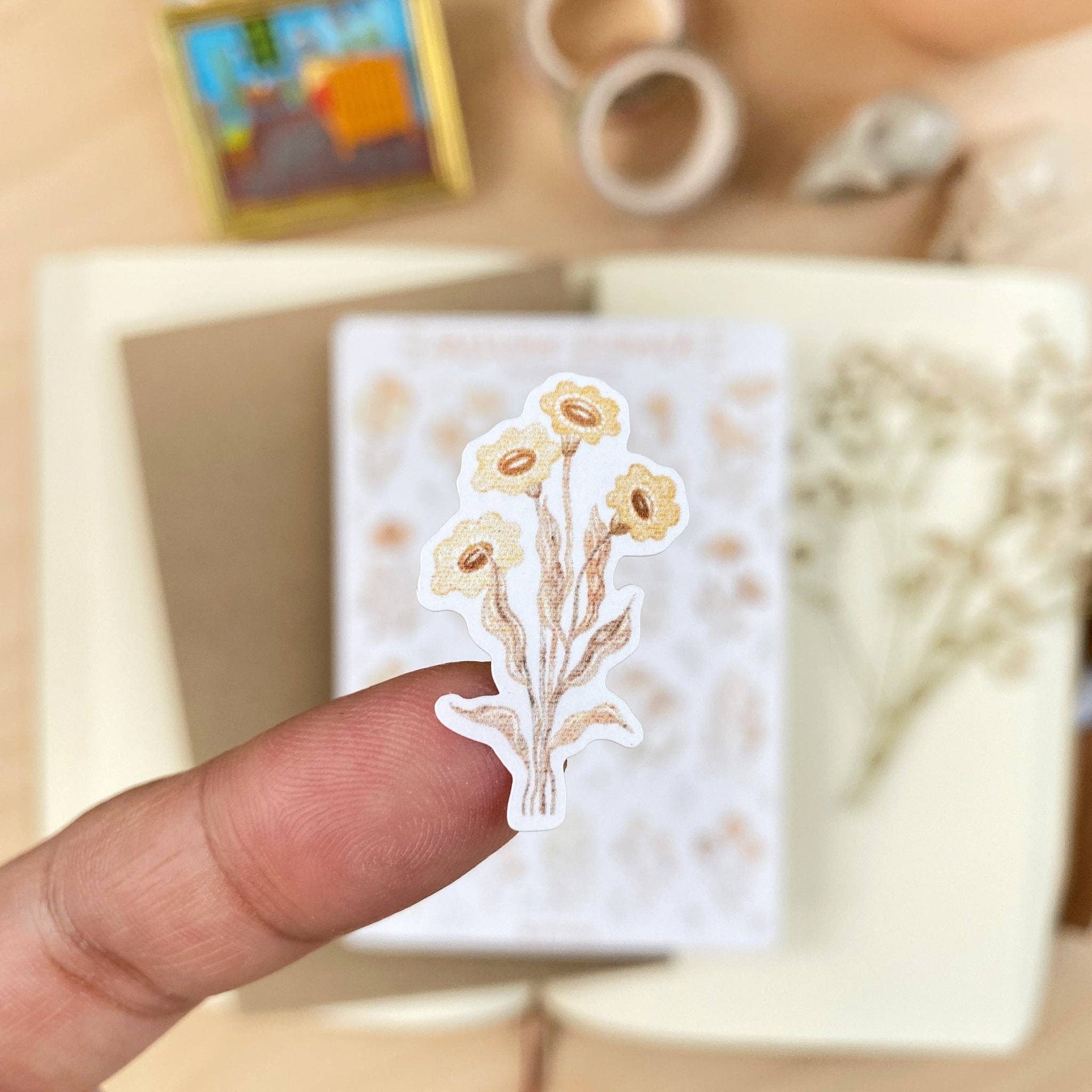 Lettoon – Großhandel Aufkleber – Stickerbogen – Sanfte Blumenmotive3