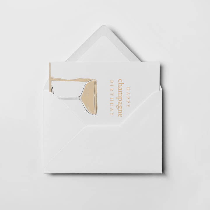 Abate Graphics – wholesale Birthday card – Champagne Birthday Card, Celebration A2 Card for Adults