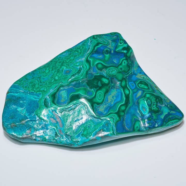 0,85 LB gepolijst malachiet en chrysocolla Freeform voor wholesale door Malachite And More
