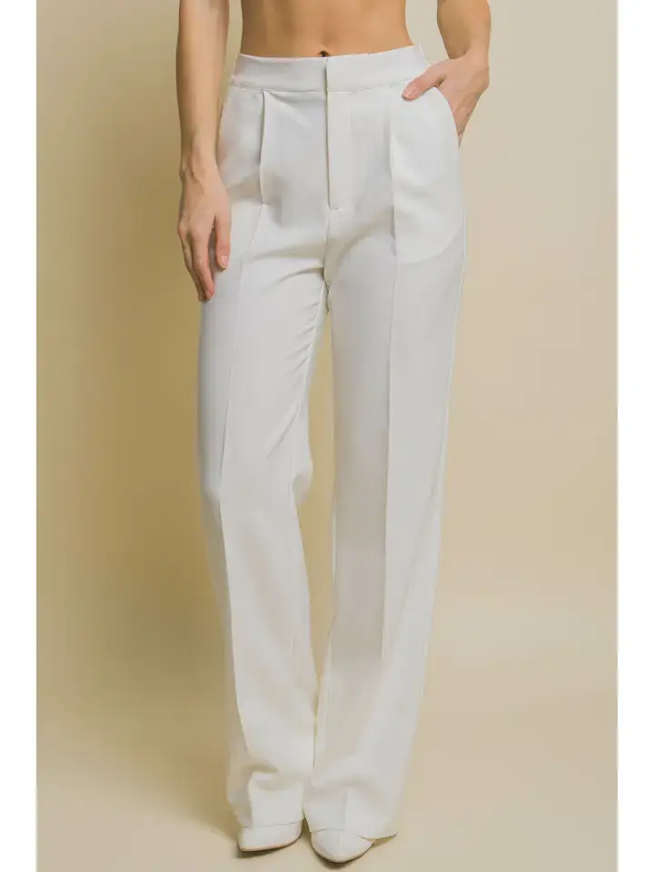 42POPS - Vente Pantalon – femme - Pantalon habillé coupe régulière avec dos élastique12