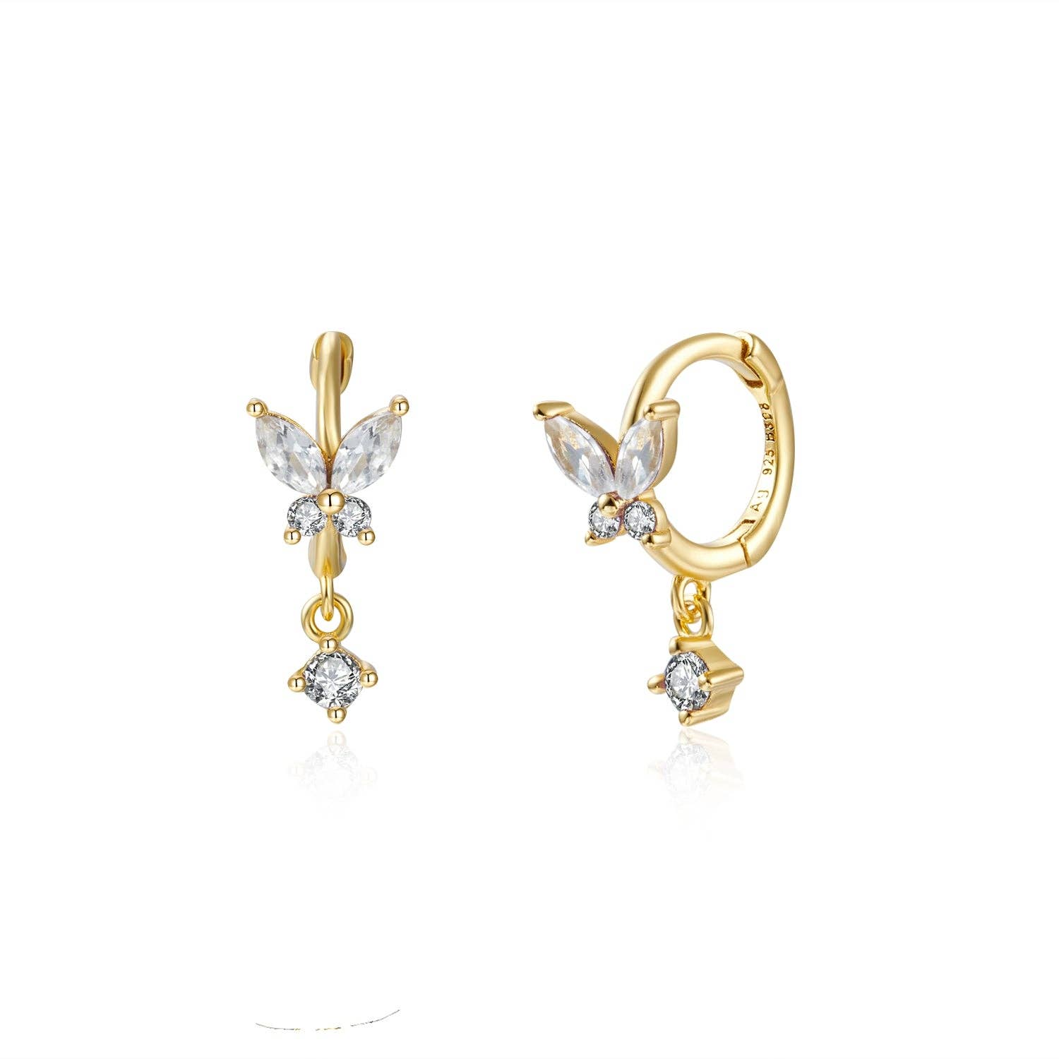 Clodette - Wholesale Huggie Earrings - NEBULA GOLD