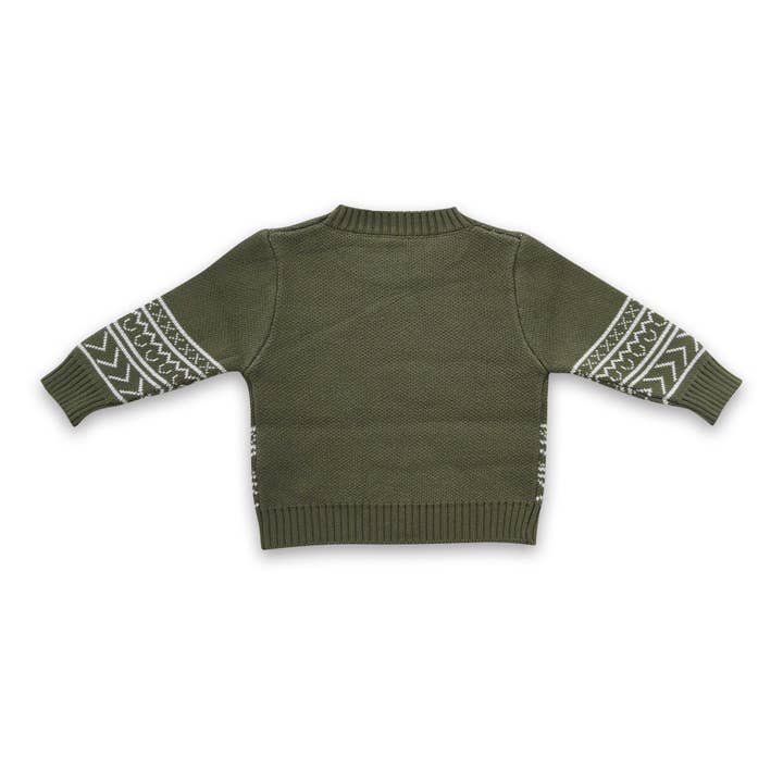 Yawoo Garments - Wholesale Knit Sweater - Kids - Olive bull skull aztec cow baby kids sweater3