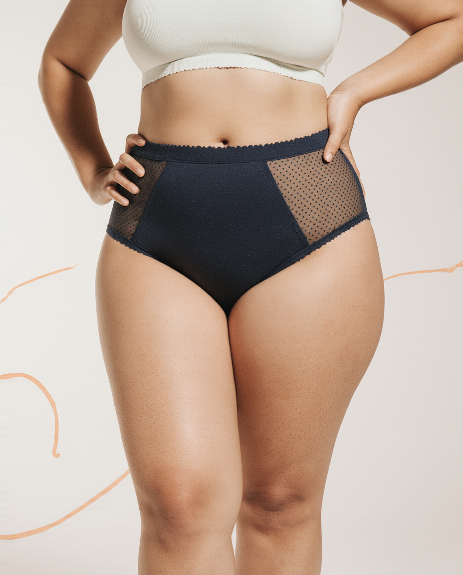 Black Hemp Bikini Period Underwear for wholesale on Faire1