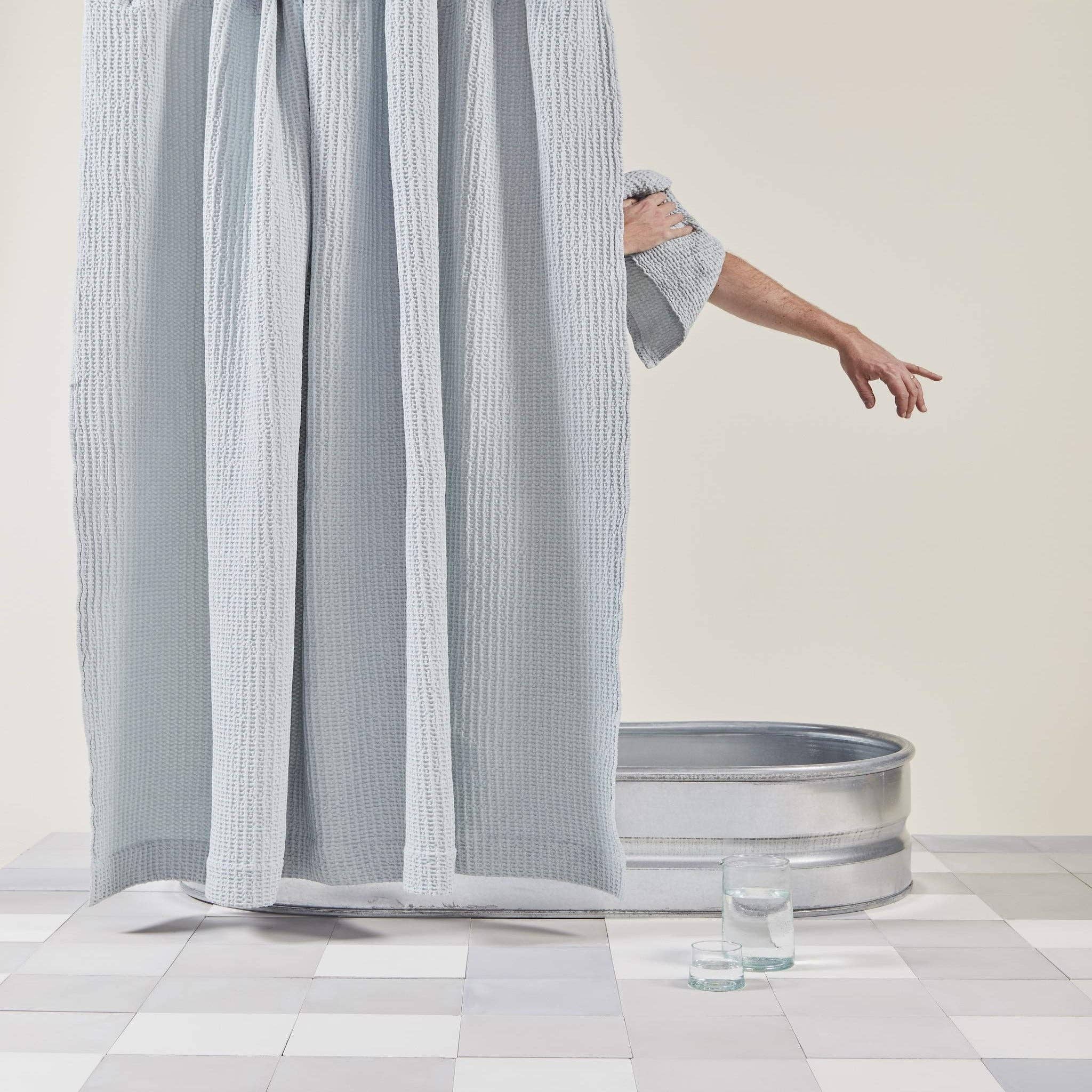 Hawkins New York - Vente Rideaux de douche - RIDEAU DE DOUCHE GAUFRÉ SIMPLE10