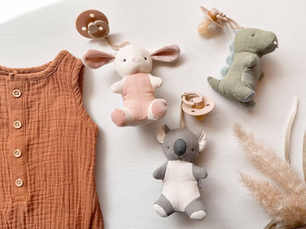 Itzy Ritzy Canada - Vente Tétine – bébé - *Nouvelles options* Sucette en caoutchouc naturel Bitzy Pal & Peluche21