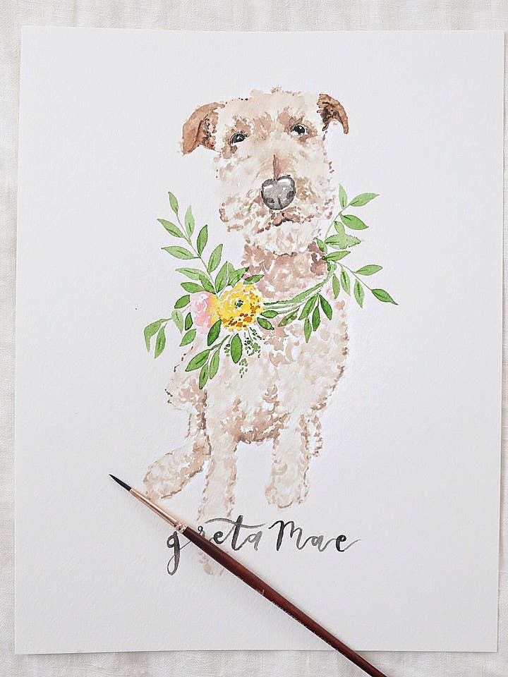 Portrait d'animal personnalisé | Aquarelle pour la vente par Celeste Clark Artwork