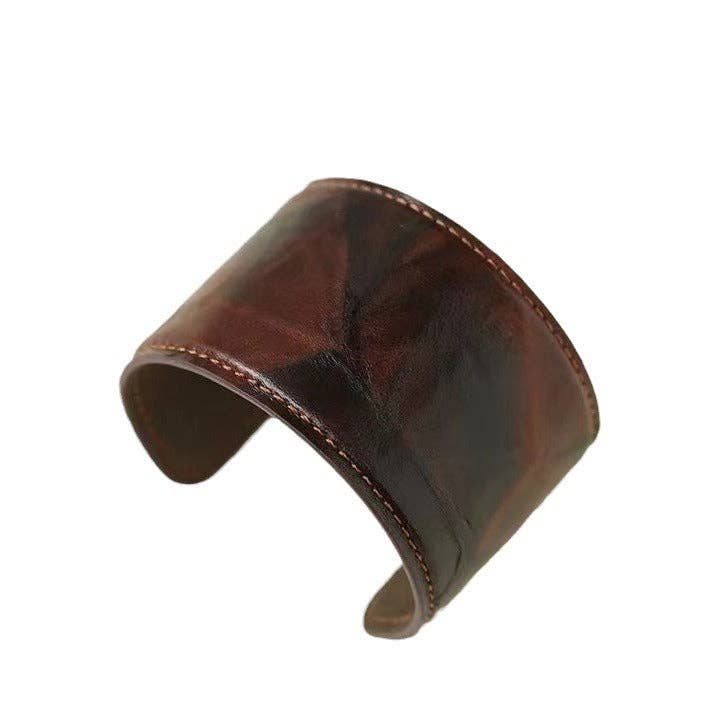 Dipped Shop - Wholesale Cuff Bracelet - Vintage Leather Wide Open Bracelets DP25B5850