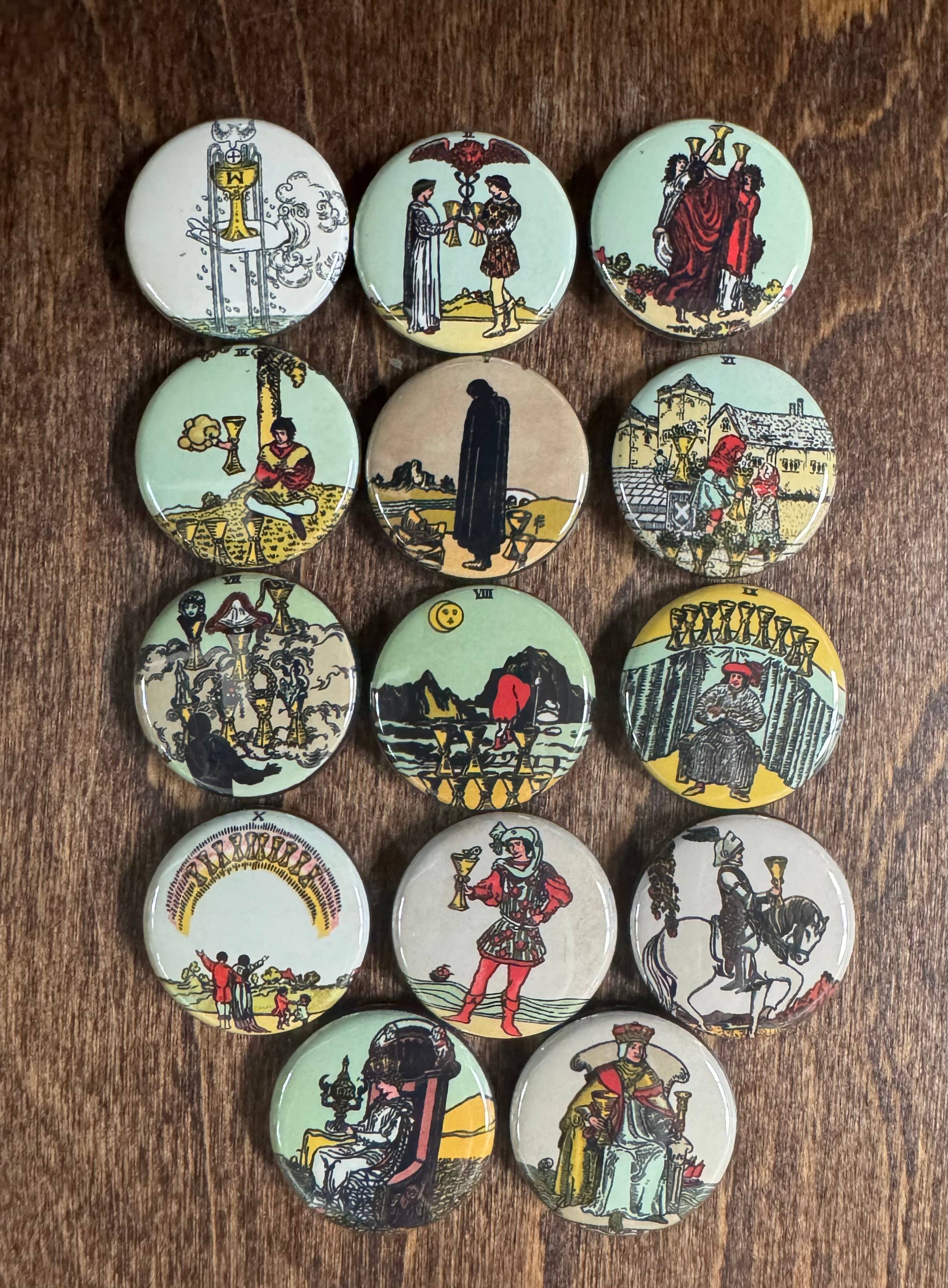 The Button Girl - Wholesale Lapel Pin/Button - Tarot as buttons!3