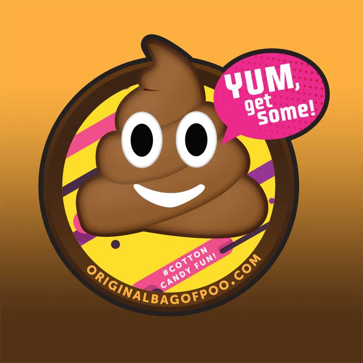 "The Original Bag of Poo"® Novelty Cotton Candy - Wholesale Cotton Candy - The Original Bag of Poo® (Emoji Cotton Candy Poo)4