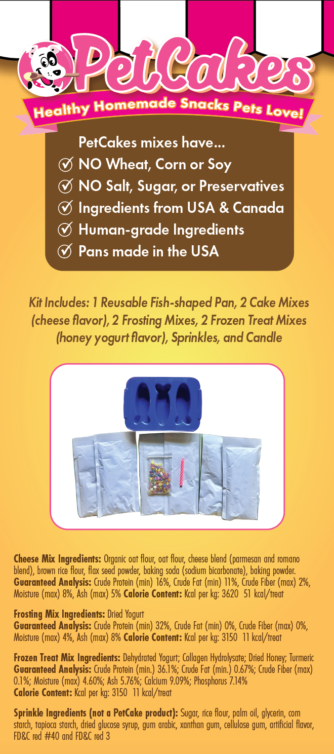 PetCakes – wholesale Godis för husdjur – Katt – Födelsedagsbakningssats för katter - 6 kakor + 6 glass+ljus och strössel1