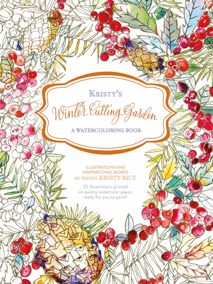 Kristy's Winter Cutting Garden: A Watercoloring Book for wholesale by Schiffer Publishing