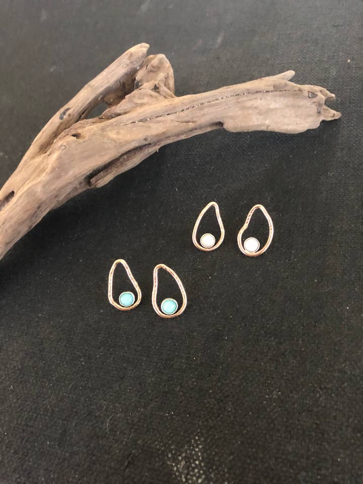 Perelle Baby Oyster Earrings for wholesale by La Soucique Studio Metalsmithing