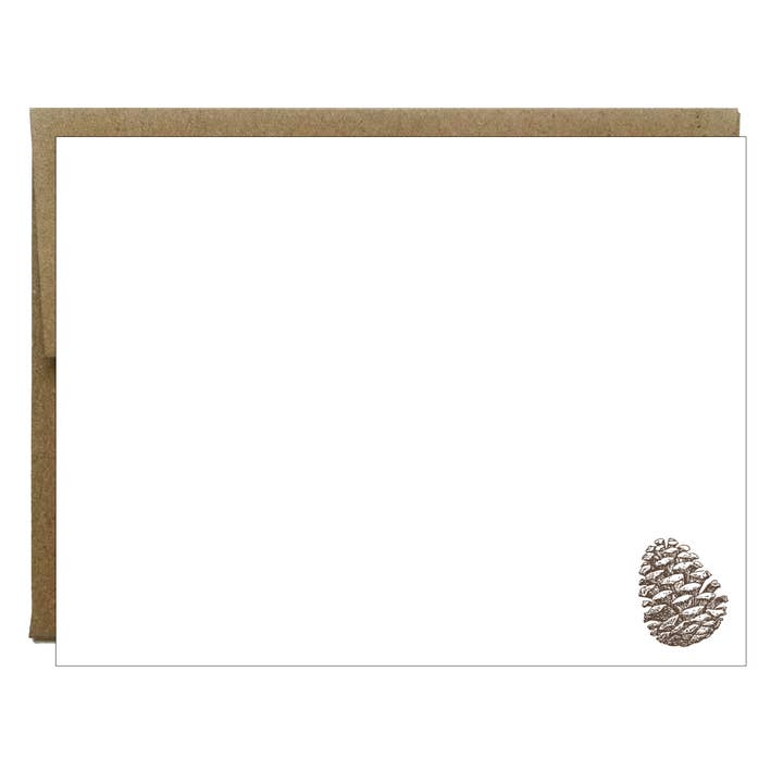 Lot de 5 cartes typographiques Pinecone pour la vente par Idea Chic