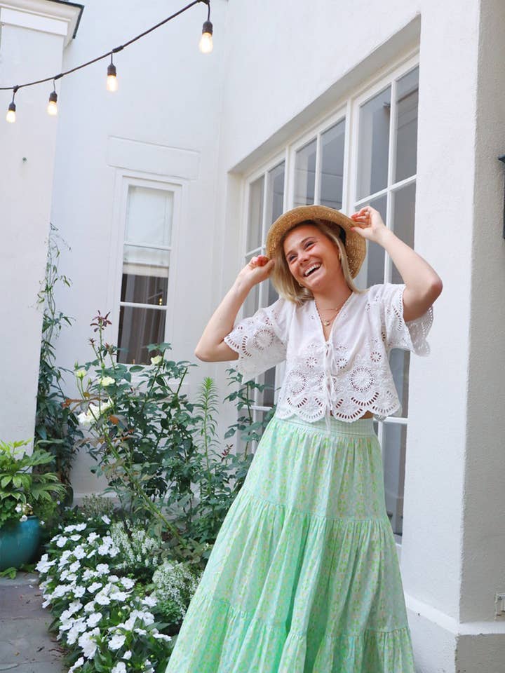 Brooks Avenue – Engroshandel Nederdel - Dame – Triple Tiered Maxi Nederdel - Elephant Falls2