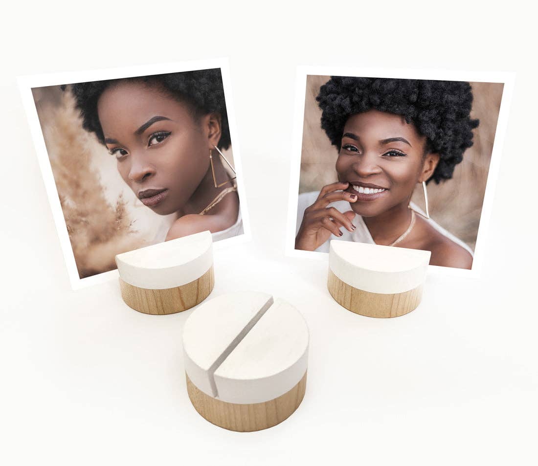 Wooden Objects Co - Wholesale Picture Frame - White Dipped Round Photo Holder0