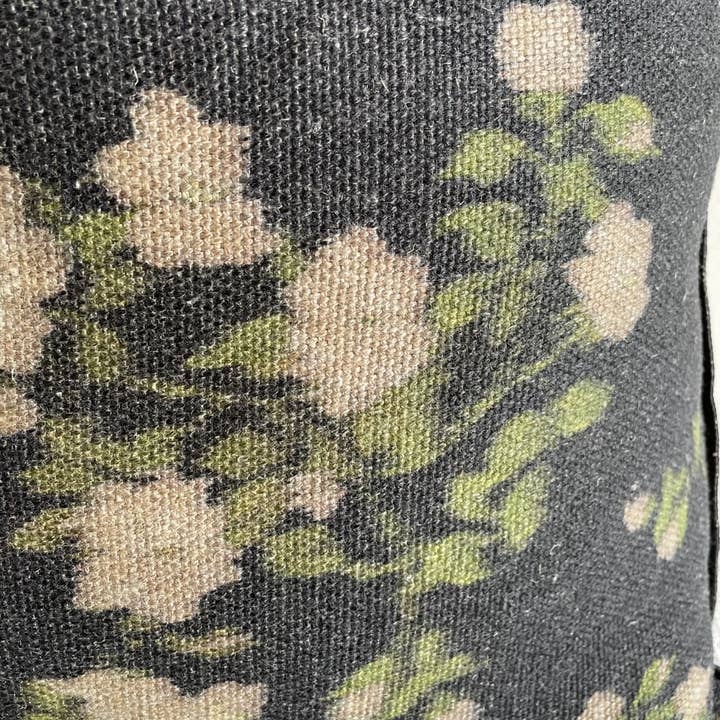 bloom home inc - Wholesale Throw/Decorative Pillow - Wabi Sabi French Linen Roses Accent Pillow1