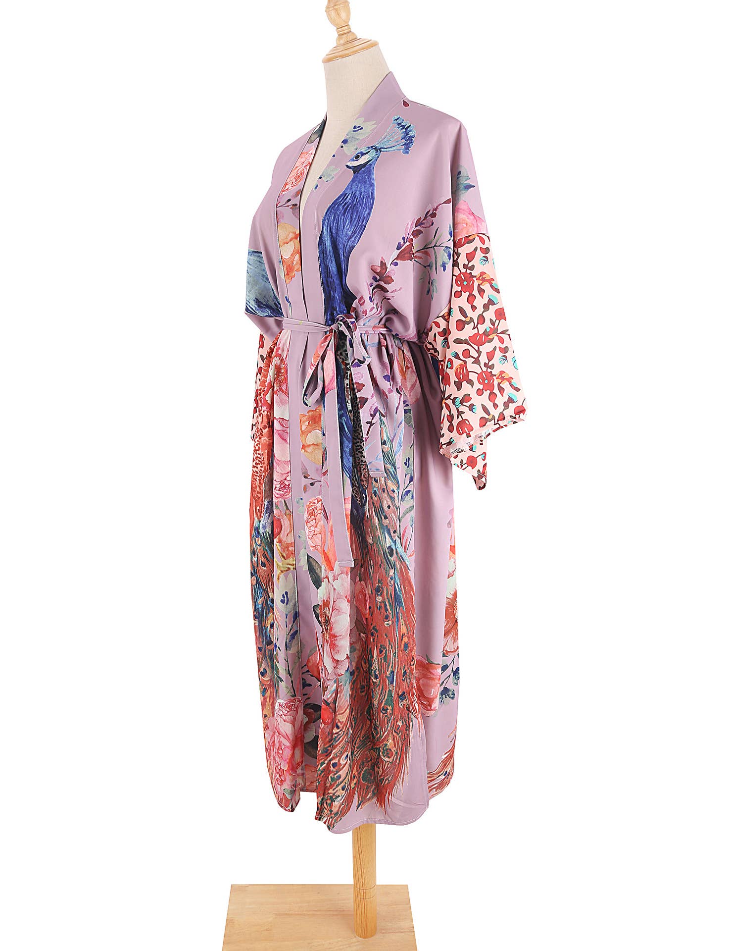 Rosa Clothing - Vente Kimono – femme - Peignoir de plage rétro oriental kimono en forme de paon5