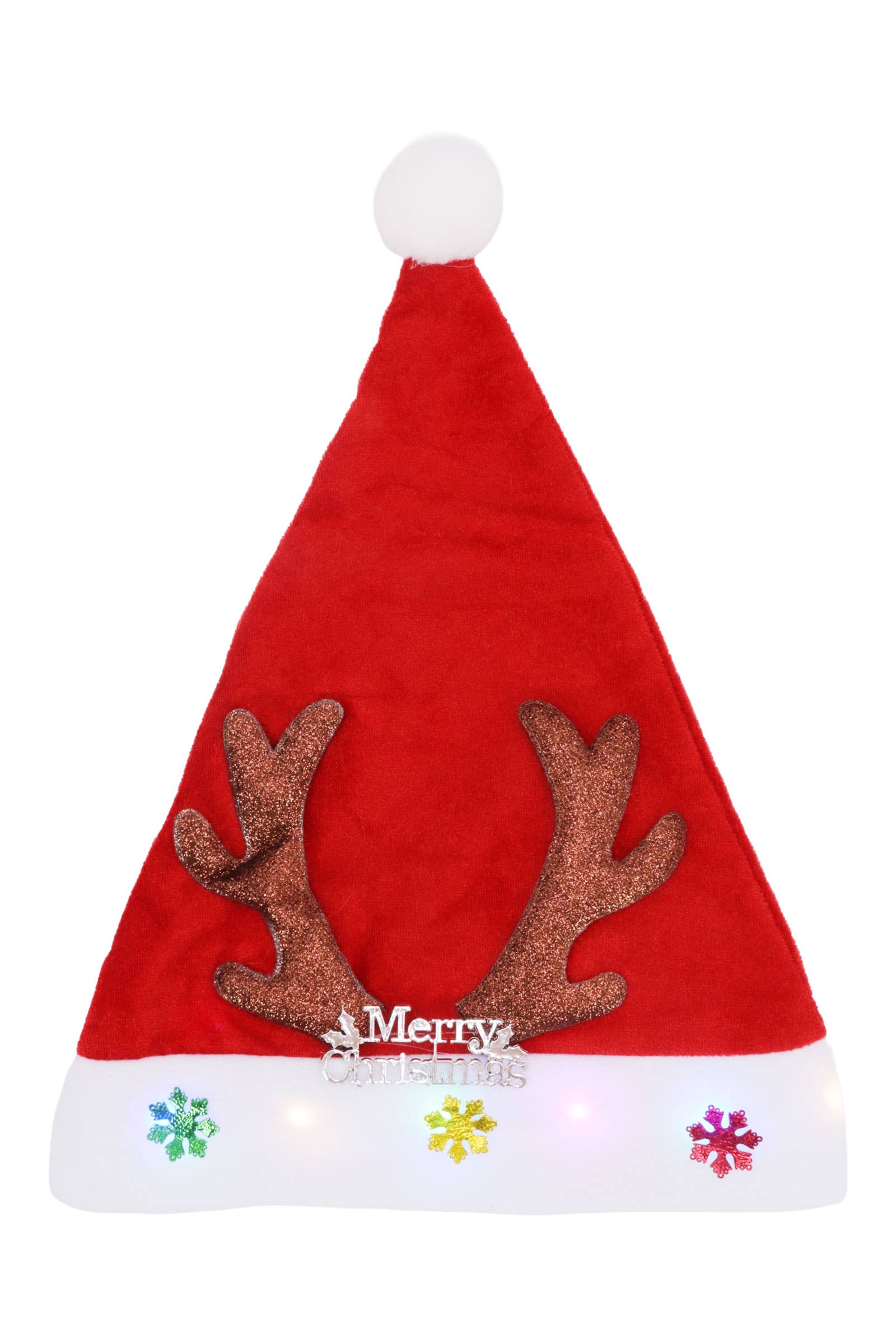 ASSORTED Christmas Led Light-up Velvety Fleece Santa Hat for wholesale on Faire3