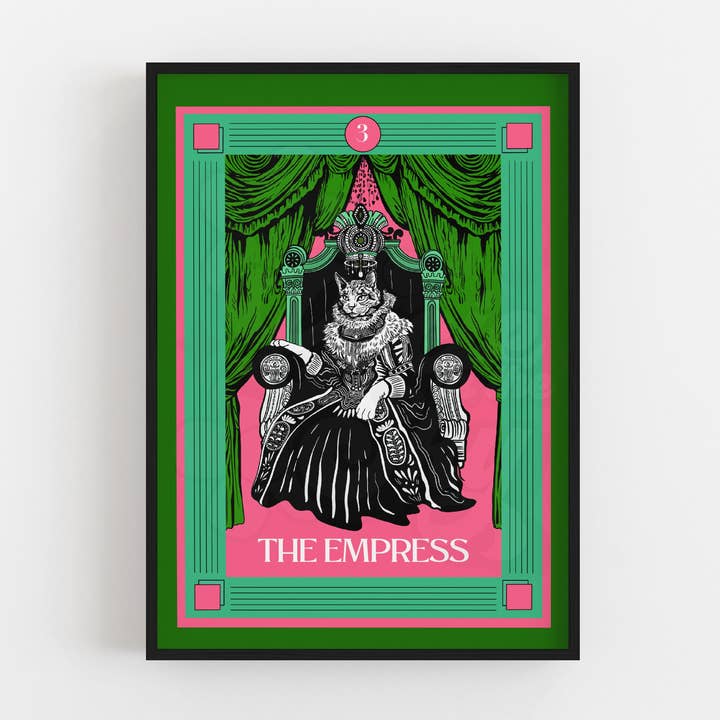 The Empress Tarot Card Art Print - 3 colour options for wholesale by Lucie In The Sky