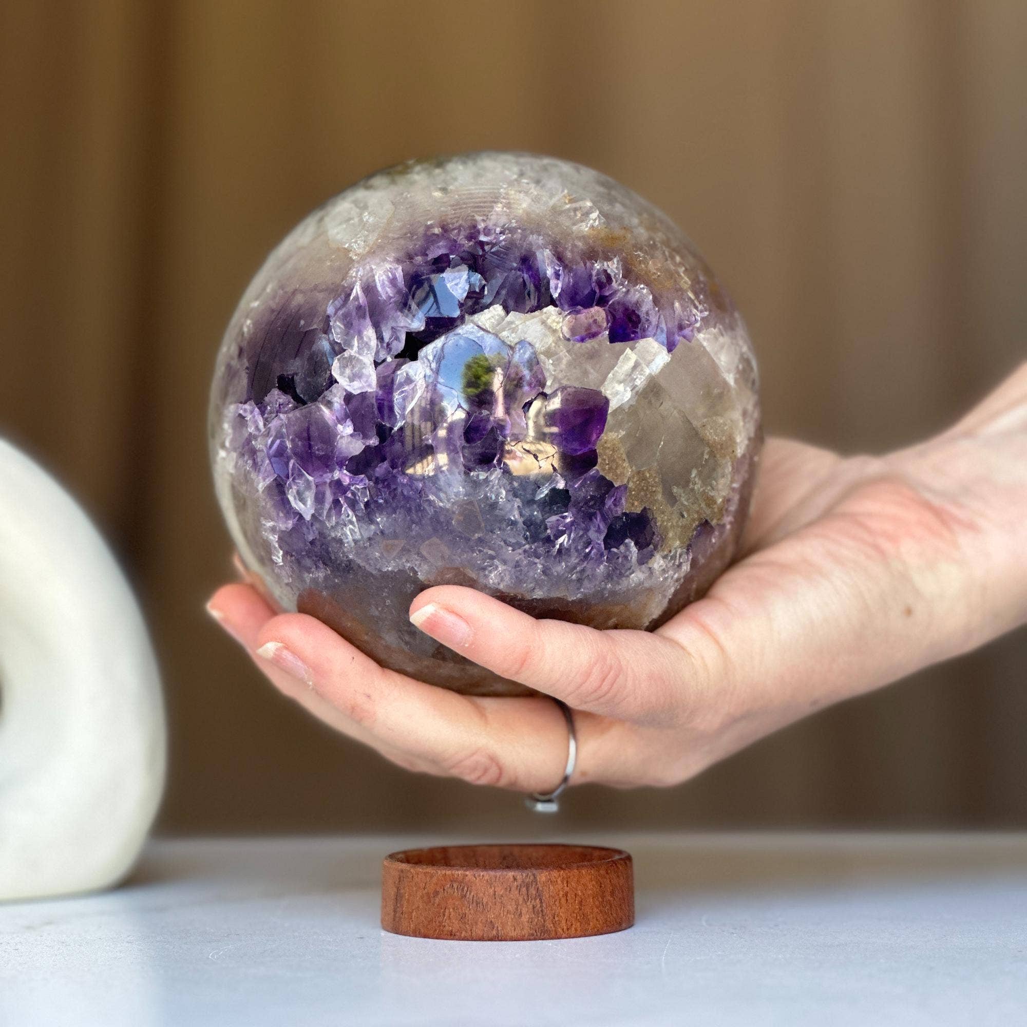 Deep Purple Project - Wholesale Spiritual Stone/Crystal - Amethyst Crystal Sphere 6