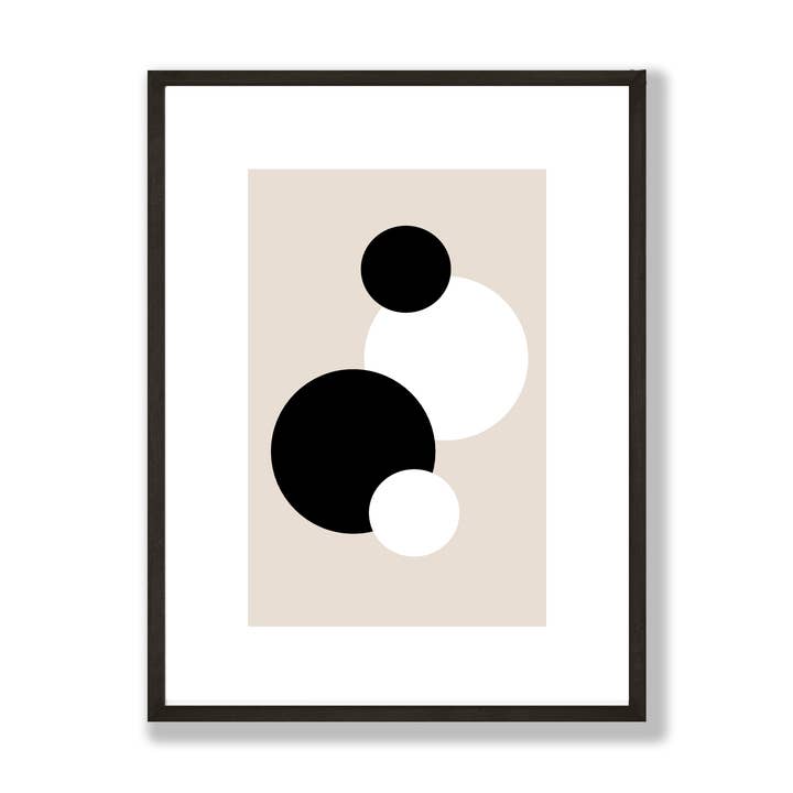 Neutral Abstract Circles Art Print for wholesale by Word Up Creative