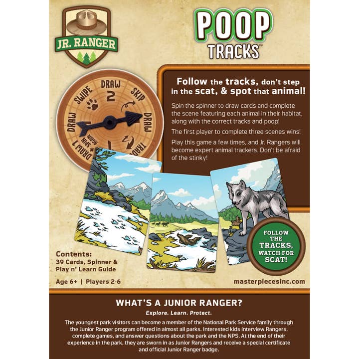Masterpieces Puzzles - Wholesale Card Game - Jr. Ranger Poop Tracks Card Game2