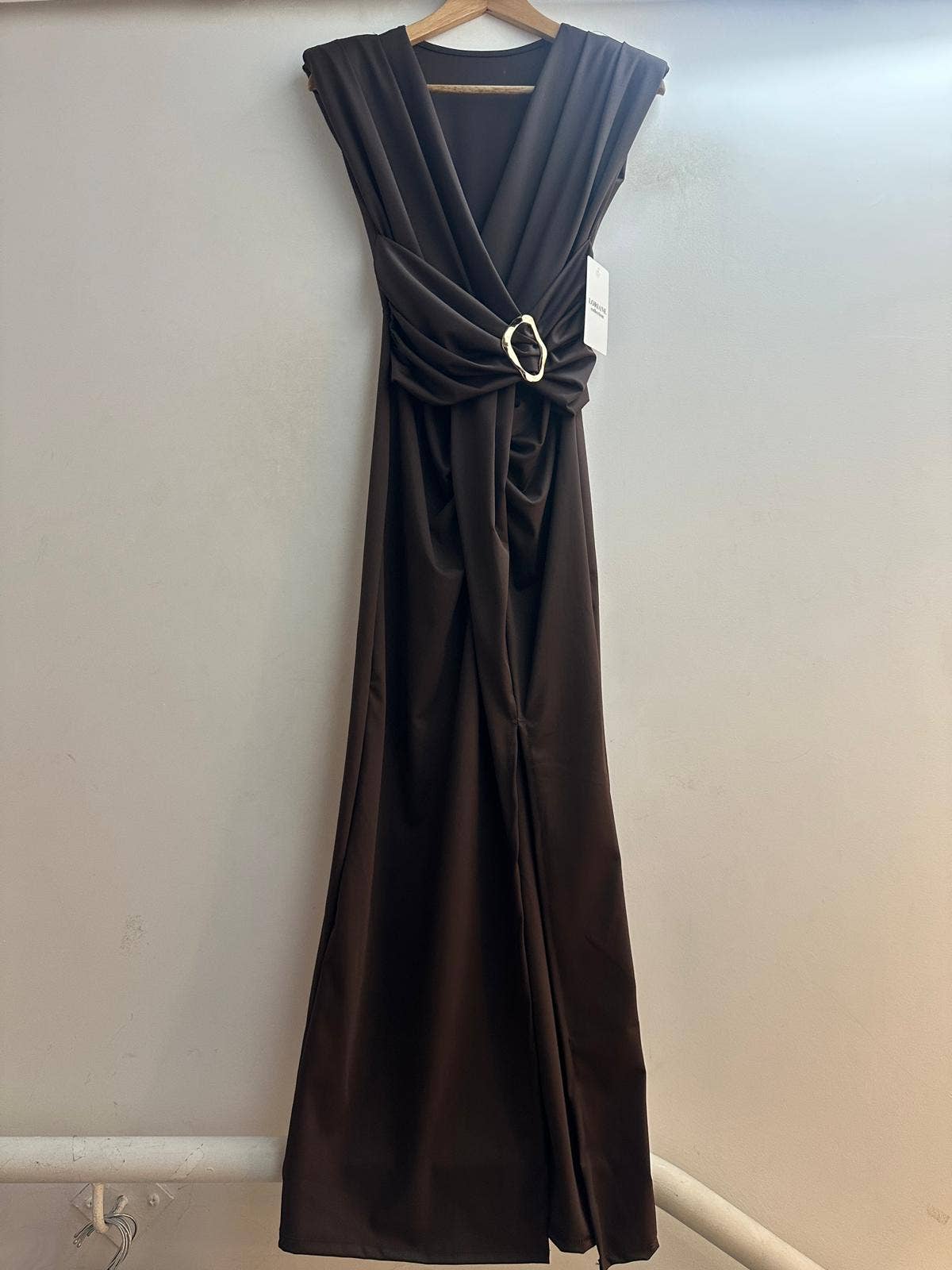 LORIANE - Wholesale Dress - Women's - 7336/61123 Long plain dress3