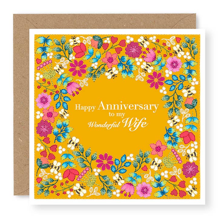 Summer Breeze Wife Anniversary for wholesale by Jane Buurman Handmade (Greetings Cards)