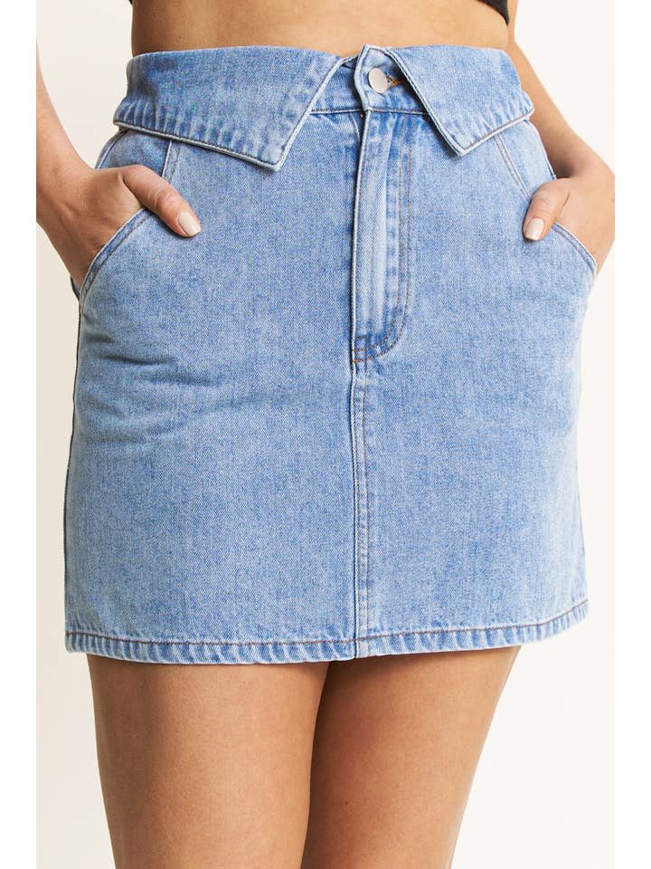 DENIM COOPER JACKET AND SKIRT SET - HQSET0087 for wholesale on Faire8