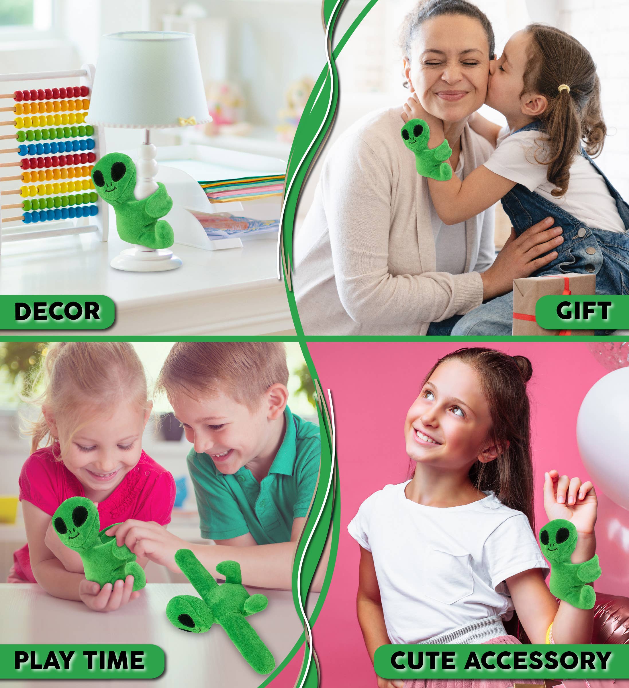 Cota Global – Engroshandel Plyslegetøj - Børn og baby – Slap-armbånd plysdyr - Alien3