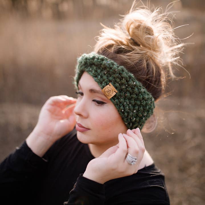 JackiBean - Vente Bandeau – femme - Bandeau Turban torsadé en tricot à la main1