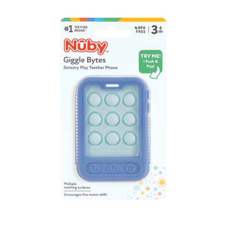 Téléphones de dentition Giggle Bytes Sensory Play pour la vente par Nuby