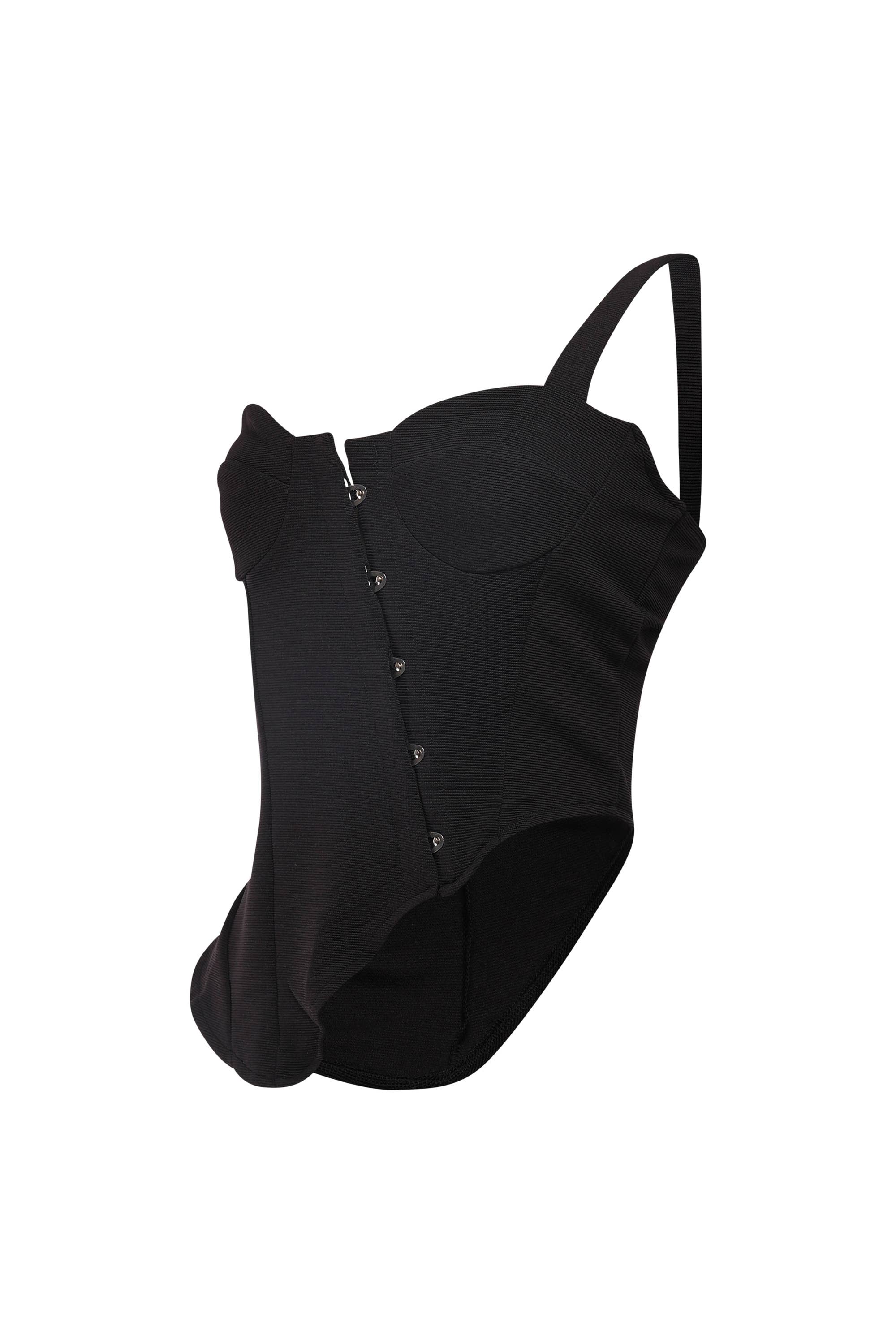 BLACK One shoulder strap asymmetrical tank top for wholesale on Faire4