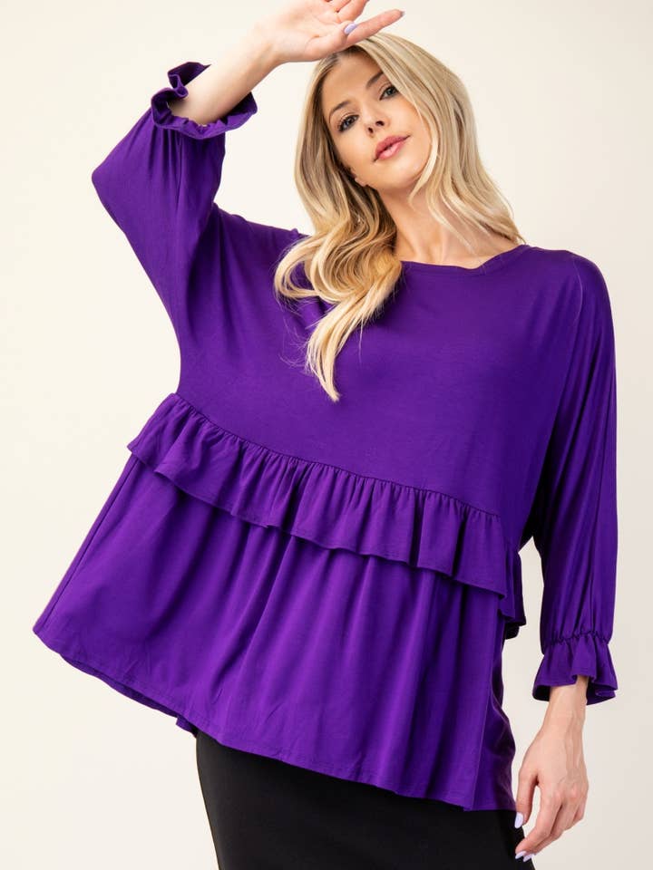 GESTREIFTES TOP IN ÜBERGRÖSSE MIT 3/4 PORT-ÄRMELN -CT13865-PL
für den Großhandel von Celeste Clothing