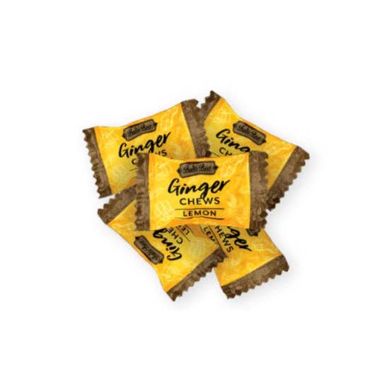 Sunflower Food Company - Wholesale Hard Candy - BALI’S BEST GINGER CHEWS – LEMON (5.08 OZ BAG)1