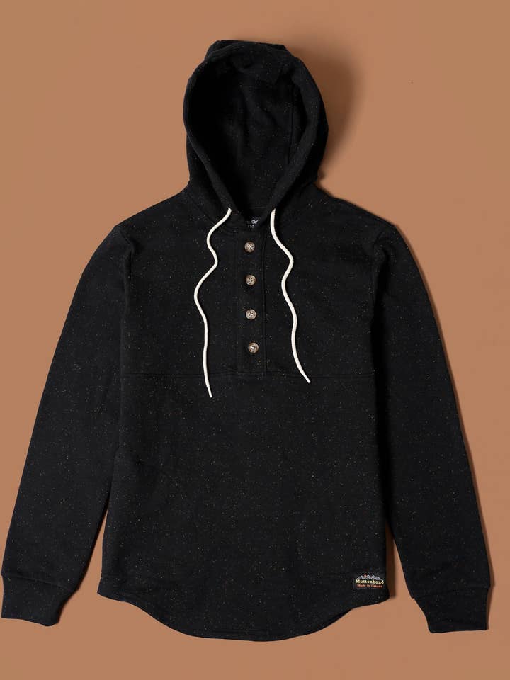 Sweat à capuche de camping - Black Rainbow Speckle pour la vente par Muttonhead